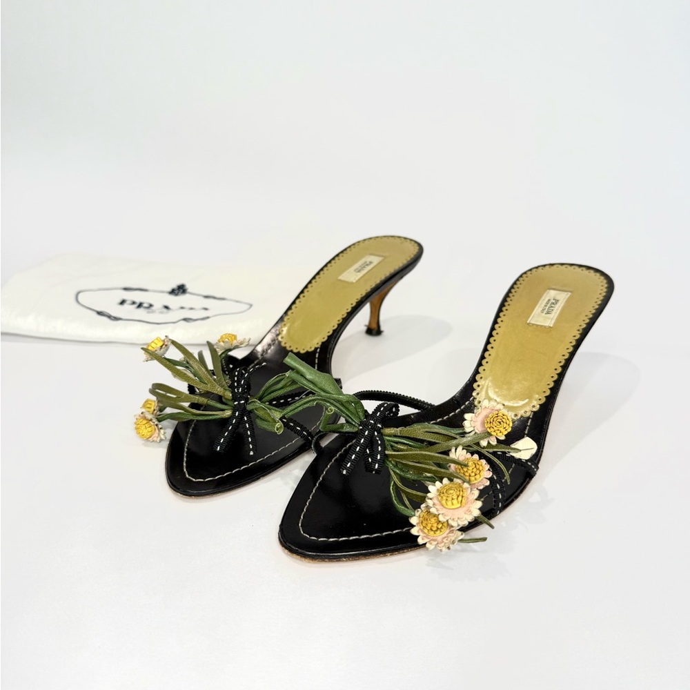 ✨SOLD✨ Vintage Prada Floral Strappy Sandals